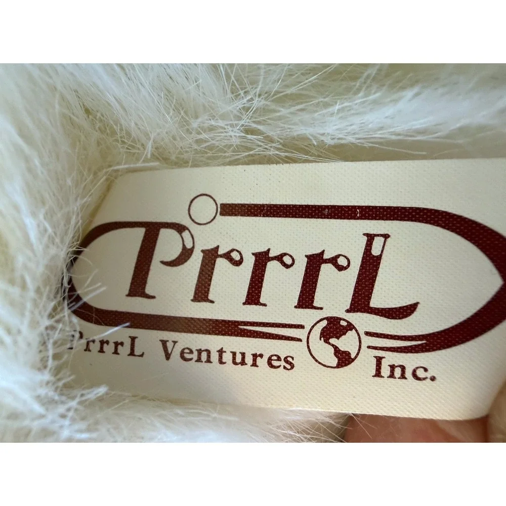 Vintage 1988 Prrrt Inc Purring Persian Cat Plush White 80s Deadstock Working NWT